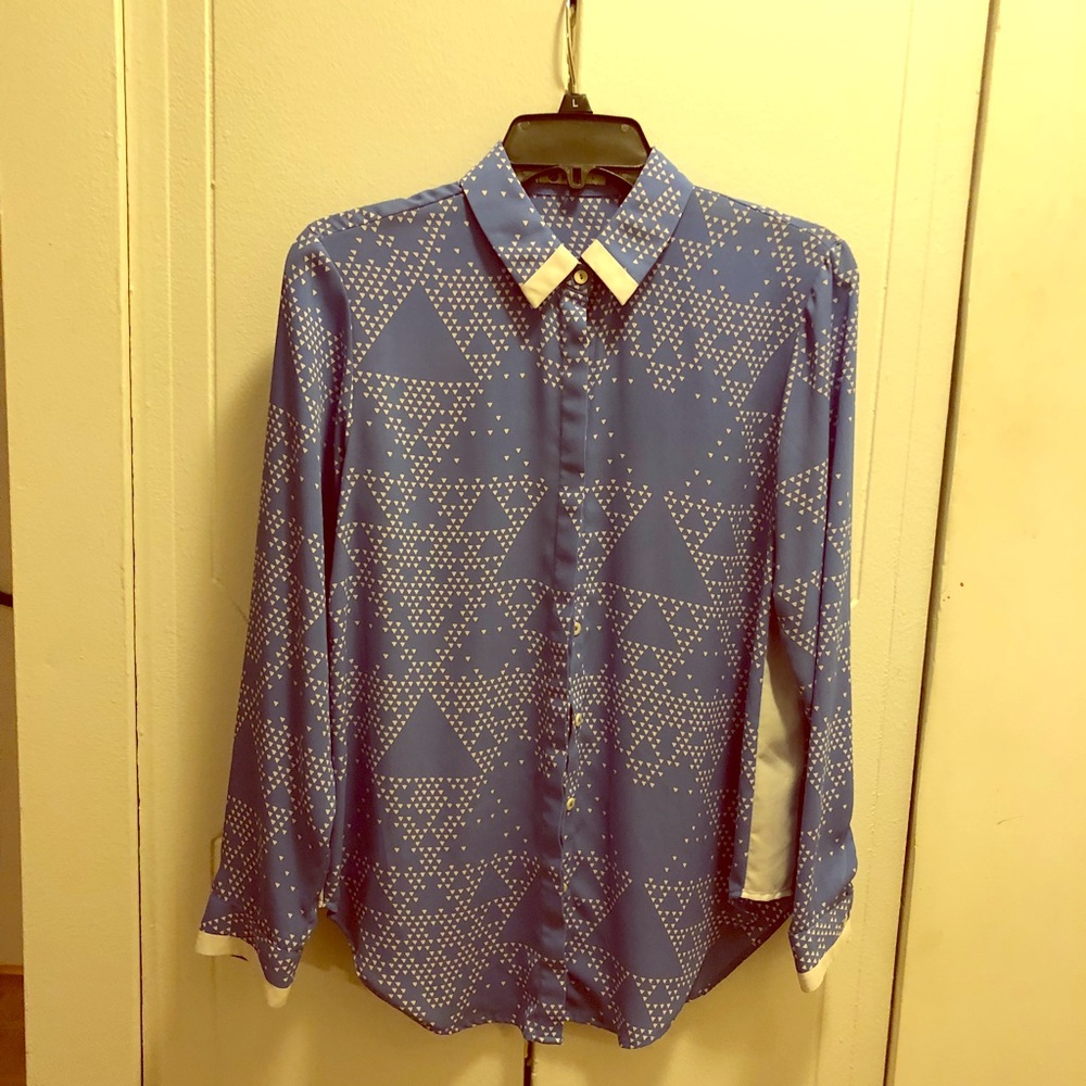 Blue and white shirt